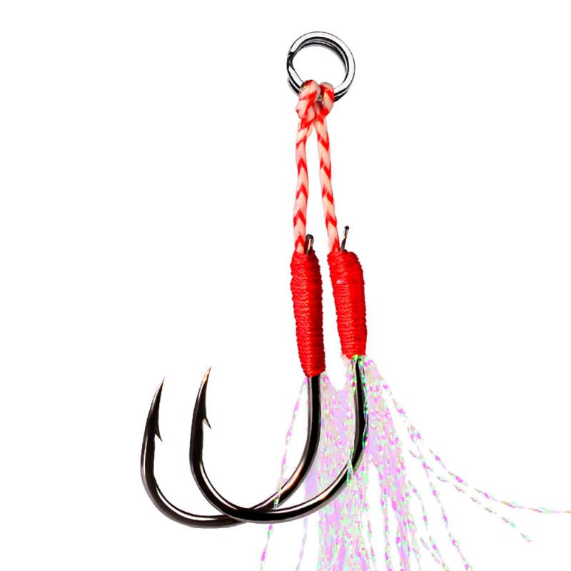 Fishing Hook Double Jig Hooks Thread Feather Fishing Lure Slow Jigging Sea Tackle 13# чорний
Fishing Hook Double Jig Hooks Thread Feather Fishing Lure Slow Jigging Sea Tackle 13# чорний