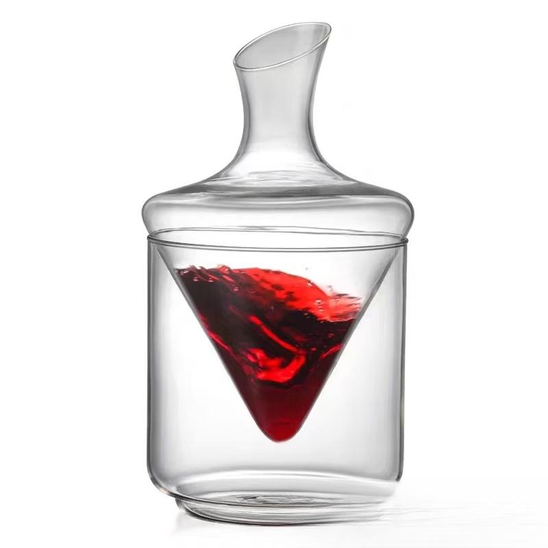 Handmade Glass Wine Decanter with Ice Bucket Set
Handmade Glass Wine Decanter with Ice Bucket Set