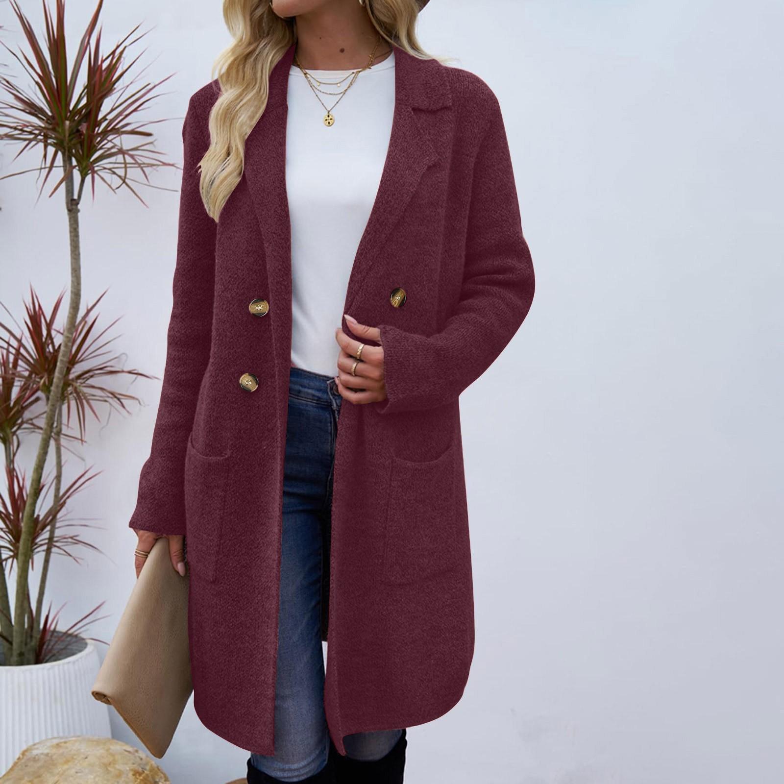 Women s Fashionable All-match Mid-length Woolen Coat XXL винний
Women s Fashionable All-match Mid-length Woolen Coat XXL винний