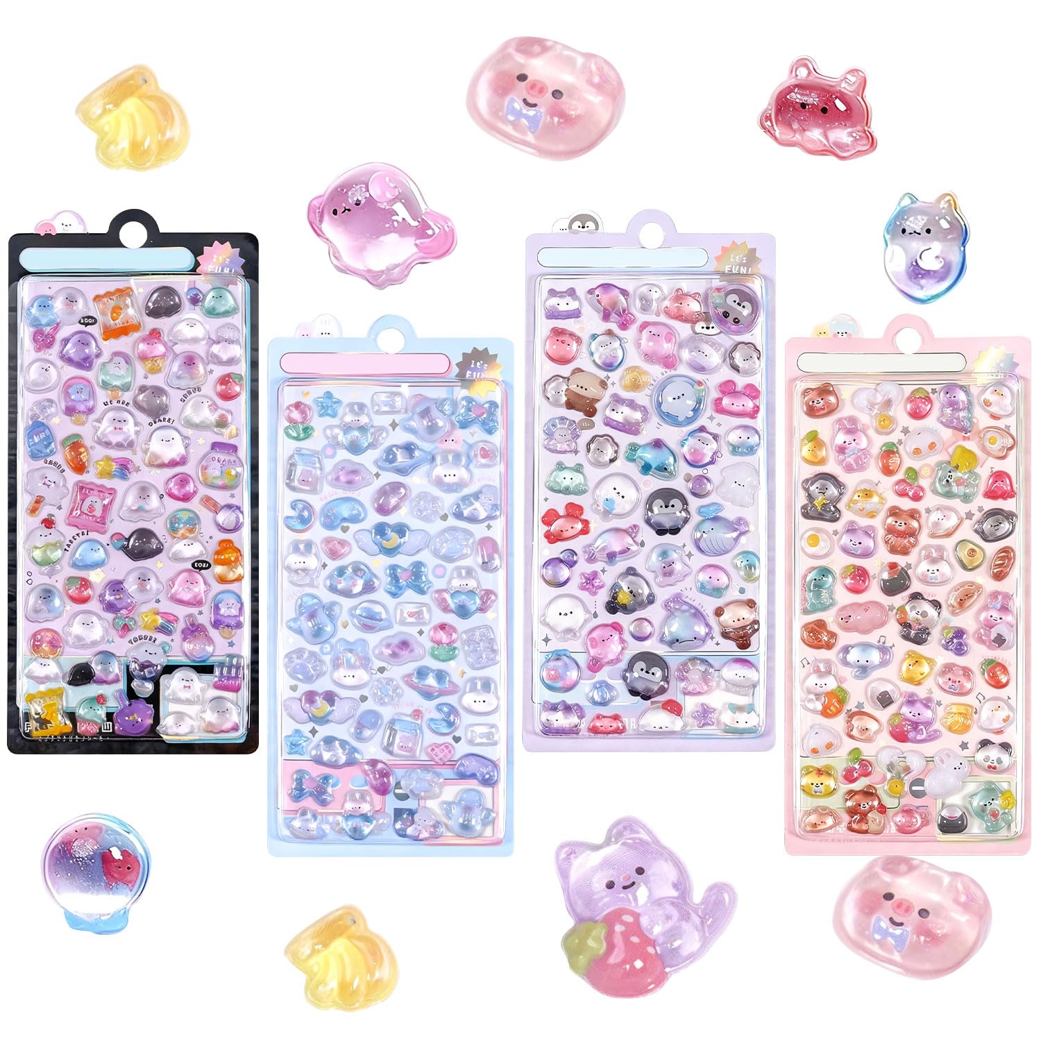 VEAGIA Sticker 4-Piece Set Cute Glittery Glossy 3D DIY Girl Accessories Scrapbooking Water Bottle Decoration
VEAGIA Sticker 4-Piece Set Cute Glittery Glossy 3D DIY Girl Accessories Scrapbooking Water Bottle Decoration