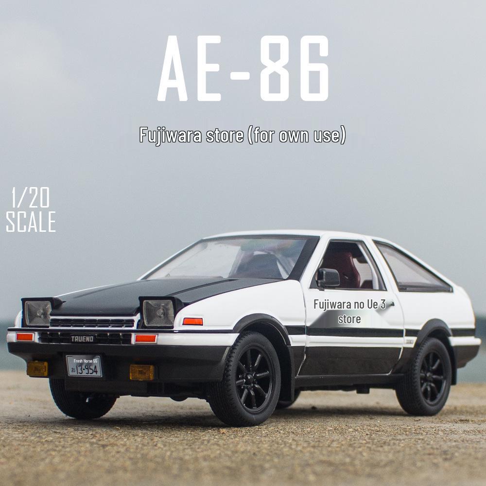 Jianyuan 2407A 1/24 Initial D Alloy Car Model Toy with Sound, Light, and Pull-Back Feature.
Jianyuan 2407A 1/24 Initial D Alloy Car Model Toy with Sound, Light, and Pull-Back Feature.