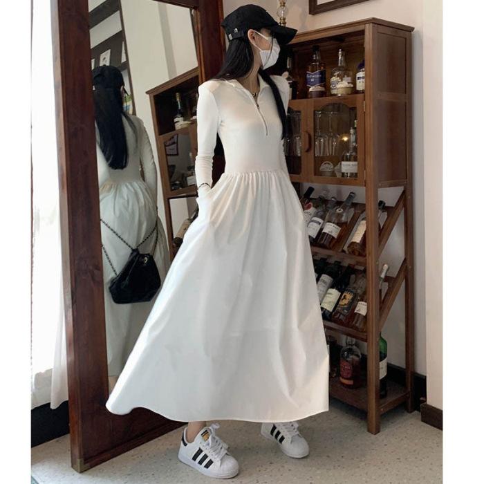 Korean version of Polo collar light mature style niche design temperament slim waist white knitted dress women s season S белый
Korean version of Polo collar light mature style niche design temperament slim waist white knitted dress women s season S белый