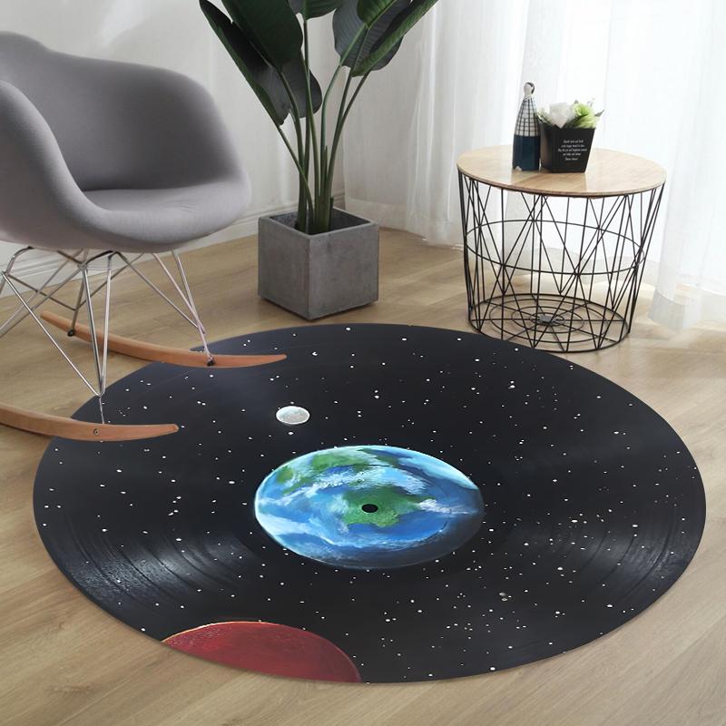 Vinyl Record & Space Round Rug Collection Non Slip Wear Resistant Soft Washable Living Room Bedroom Decor Rug 80cm x 80cm
Vinyl Record & Space Round Rug Collection Non Slip Wear Resistant Soft Washable Living Room Bedroom Decor Rug 80cm x 80cm