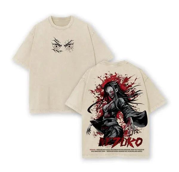 Stylish Trendy Vintage Washed Beige Demon Slayer Nezuko Anime Cool Graphic Print Cotton Short-Sleeve T-Shirt 4XL
Stylish Trendy Vintage Washed Beige Demon Slayer Nezuko Anime Cool Graphic Print Cotton Short-Sleeve T-Shirt 4XL
