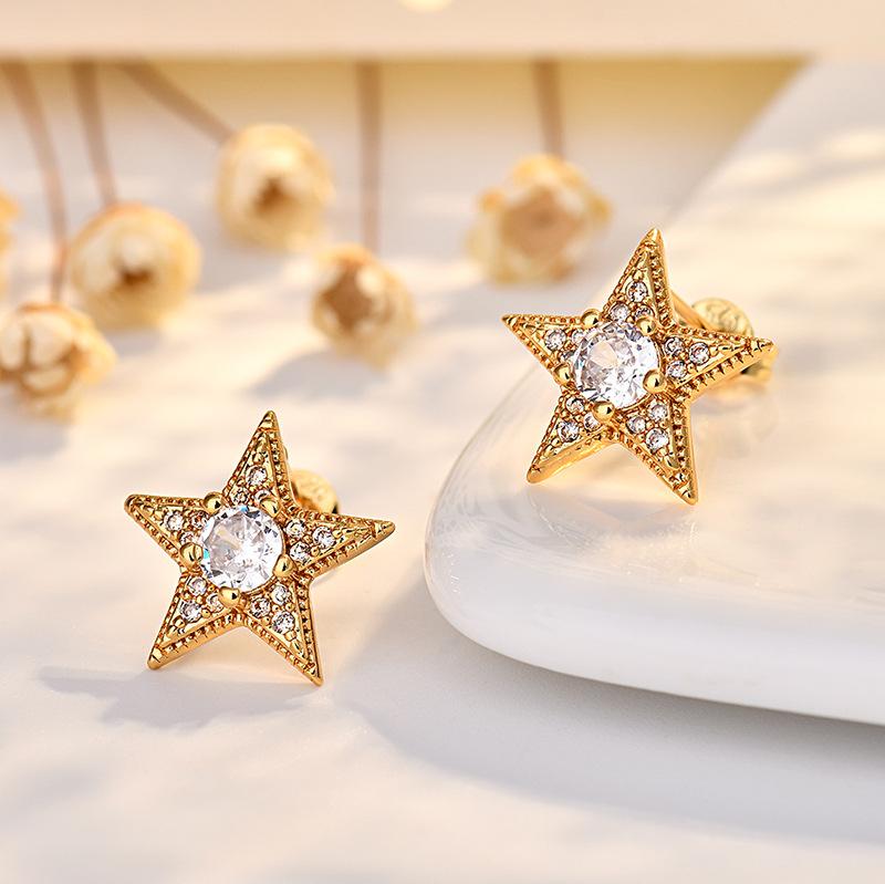925 Sterling Silver Jewelry Crystal Star Stud Earrings for Women Wedding Party Jewelry for Girls Friend Gift золотий
925 Sterling Silver Jewelry Crystal Star Stud Earrings for Women Wedding Party Jewelry for Girls Friend Gift золотий