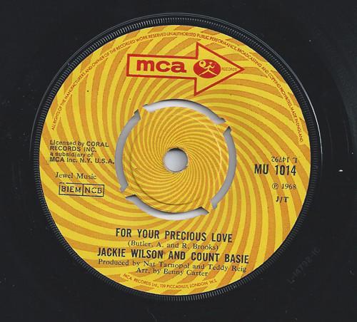 7inch Record JACKIE WILSON & COUNT BASIE - For Your Precious Love MU1014 MCA Records 1968 UK Soul/Funk Used
7inch Record JACKIE WILSON & COUNT BASIE - For Your Precious Love MU1014 MCA Records 1968 UK Soul/Funk Used