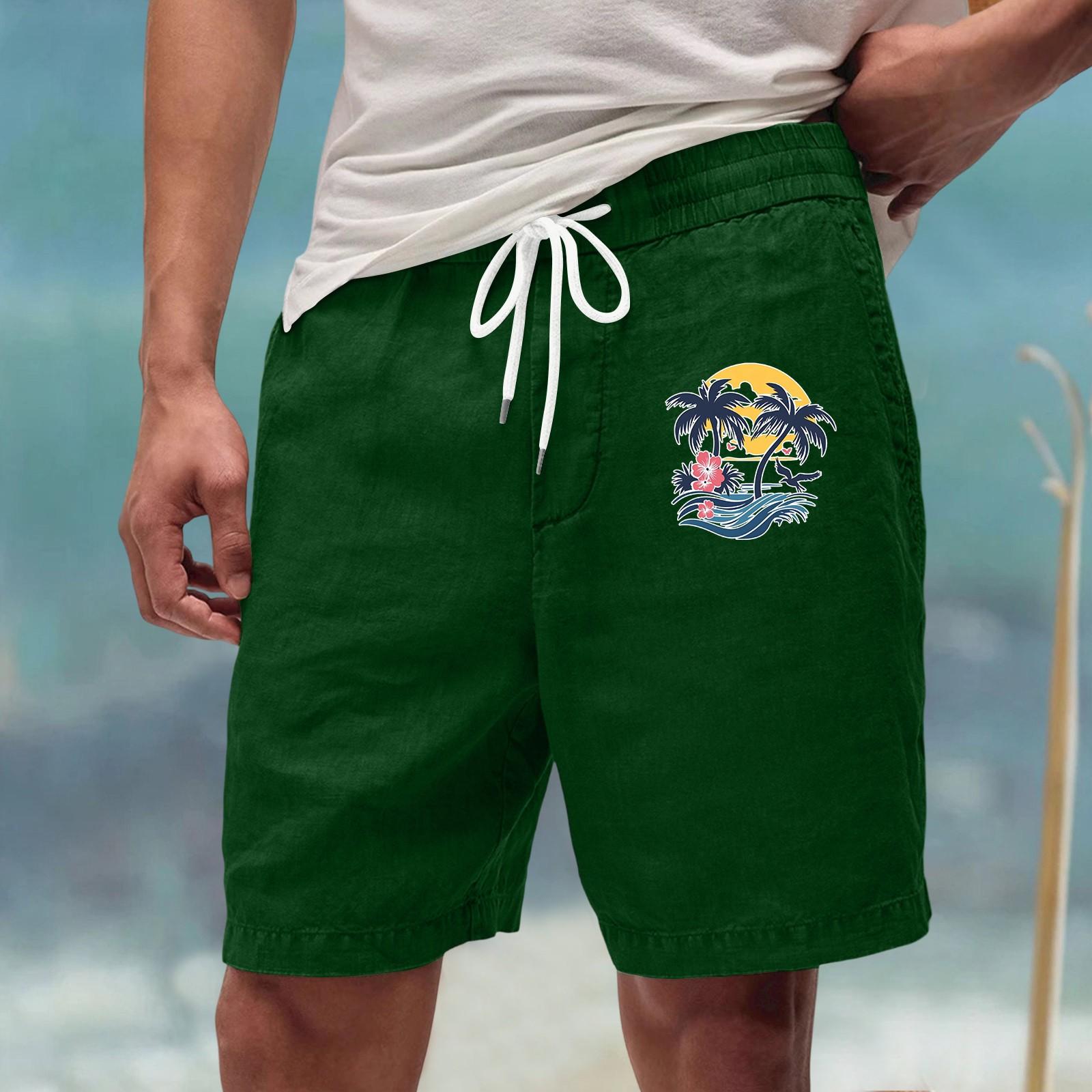 Men s Casual Beach Shorts with Tropical Print, Lightweight Quick-Dry Fabric, Adjustable Drawstring, Navy Blue, Size Options XL
Men s Casual Beach Shorts with Tropical Print, Lightweight Quick-Dry Fabric, Adjustable Drawstring, Navy Blue, Size Options XL
