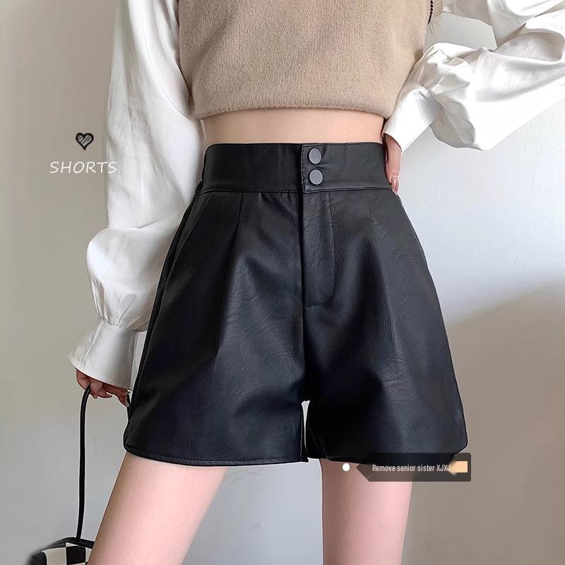 Women s High-Waist Black Leather Bootcut Shorts - Autumn 2024 Trend, Slimming Wide-Leg Outerwear. L
Women s High-Waist Black Leather Bootcut Shorts - Autumn 2024 Trend, Slimming Wide-Leg Outerwear. L
