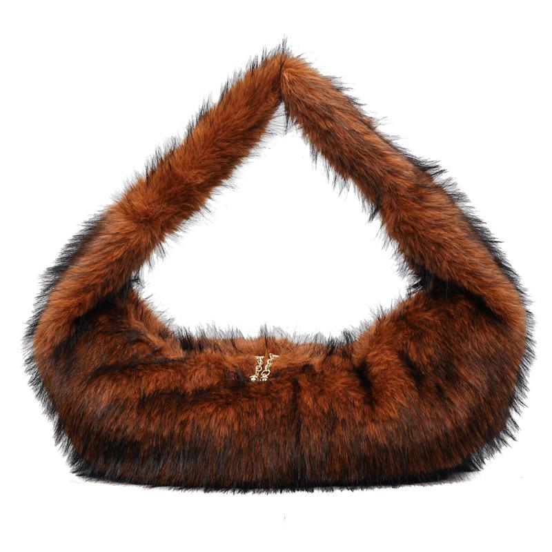Winter Fluffy Plush Shoulder Bag Half Moon Hobos Faux Fur Bags for Women Handbags Soft Warm Shopper Tote Cloud Dumpling Bag
Winter Fluffy Plush Shoulder Bag Half Moon Hobos Faux Fur Bags for Women Handbags Soft Warm Shopper Tote Cloud Dumpling Bag