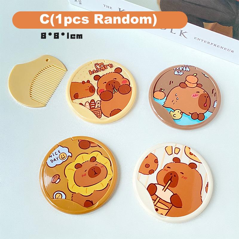 Capybara Flip-Top Handheld Folding Makeup Mirror Cartoon Cute Student Small Mirror Portable Makeup Mirror Comb Gift For Women
Capybara Flip-Top Handheld Folding Makeup Mirror Cartoon Cute Student Small Mirror Portable Makeup Mirror Comb Gift For Women