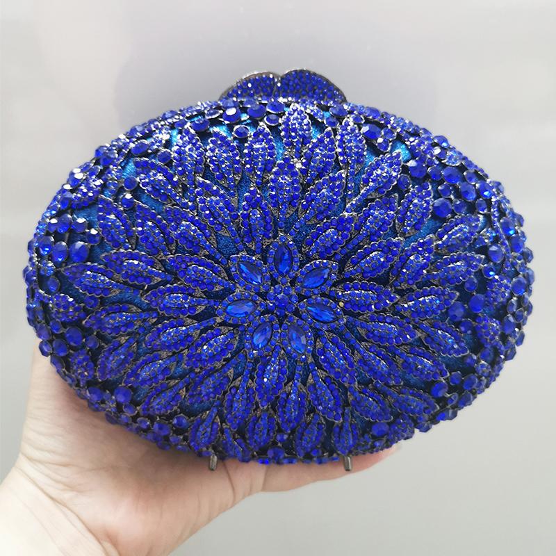 WHTUOHENG Blue Crystal Flower Clutch Handbag for Women Rhinestone Embellished Diamond Oval Shape Evening Bag Wedding Party Purse 20cmX14.5cmX7cm
WHTUOHENG Blue Crystal Flower Clutch Handbag for Women Rhinestone Embellished Diamond Oval Shape Evening Bag Wedding Party Purse 20cmX14.5cmX7cm