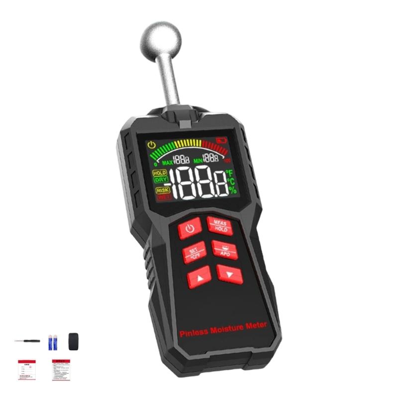 Professional Wood Moisture Meter For Wall Ceiling Floor High Accuracy Timber Damp Detector with LED Screen Flashlight
Professional Wood Moisture Meter For Wall Ceiling Floor High Accuracy Timber Damp Detector with LED Screen Flashlight
