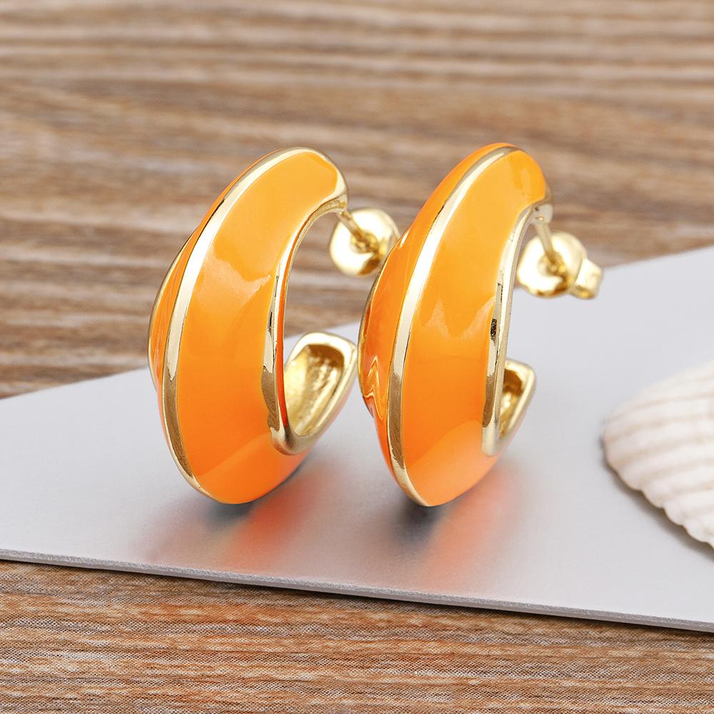 New Luxury Enamel Oil Dripping Moon Shaped Gold Plated Earrings Simple Design Personalized Women s Jewelry Party Birthday Gifts
New Luxury Enamel Oil Dripping Moon Shaped Gold Plated Earrings Simple Design Personalized Women s Jewelry Party Birthday Gifts