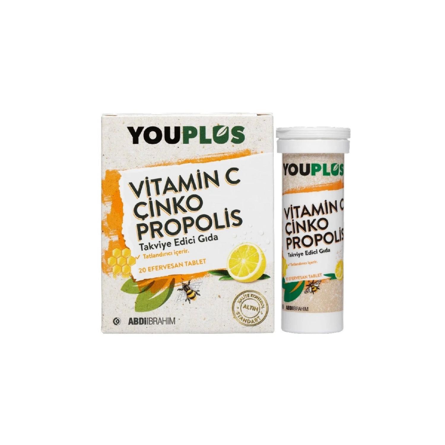 Vitamin C Zinc Propolis 20 Effervescent Tablets
Vitamin C Zinc Propolis 20 Effervescent Tablets