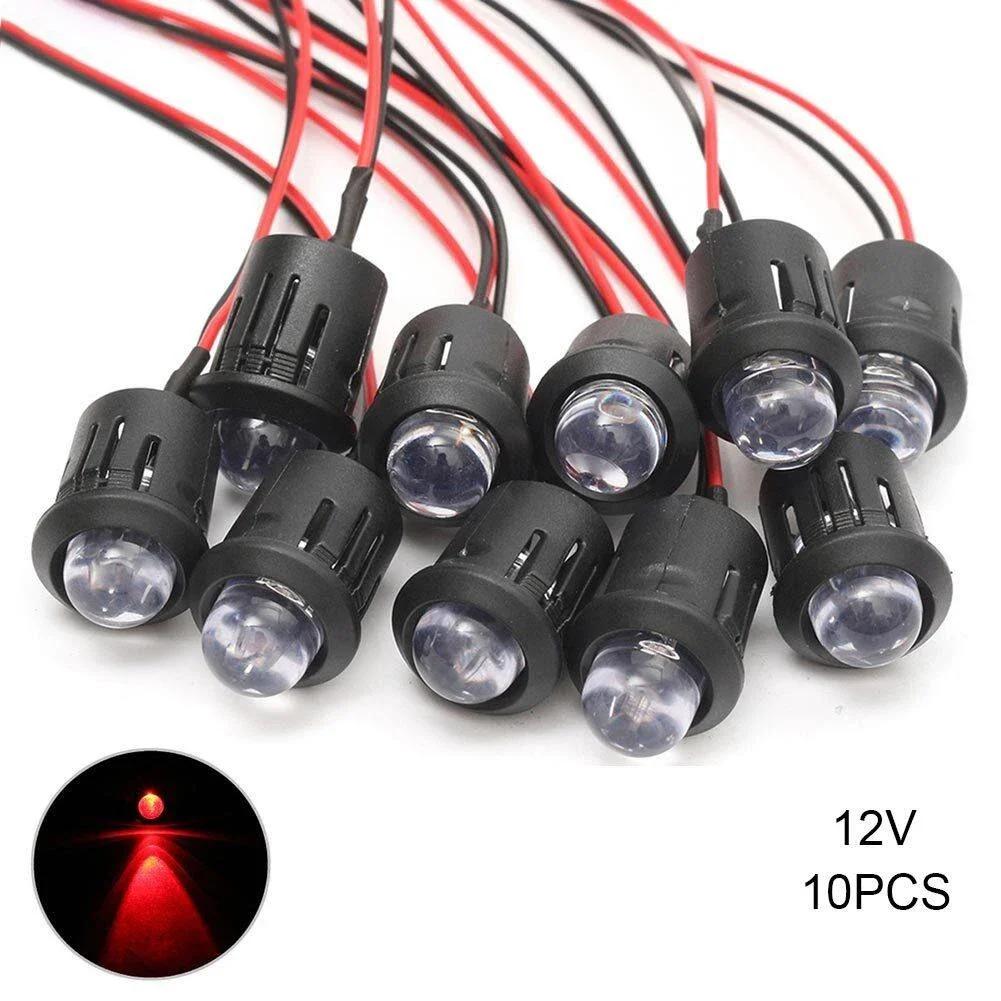 10Pcs/lot LED Light Lamp 12V 10mm Pre-Wired Constant Flashing Bright Water Clear Emitting LED Diode Bulbs With Plastic Shell червоний
10Pcs/lot LED Light Lamp 12V 10mm Pre-Wired Constant Flashing Bright Water Clear Emitting LED Diode Bulbs With Plastic Shell червоний