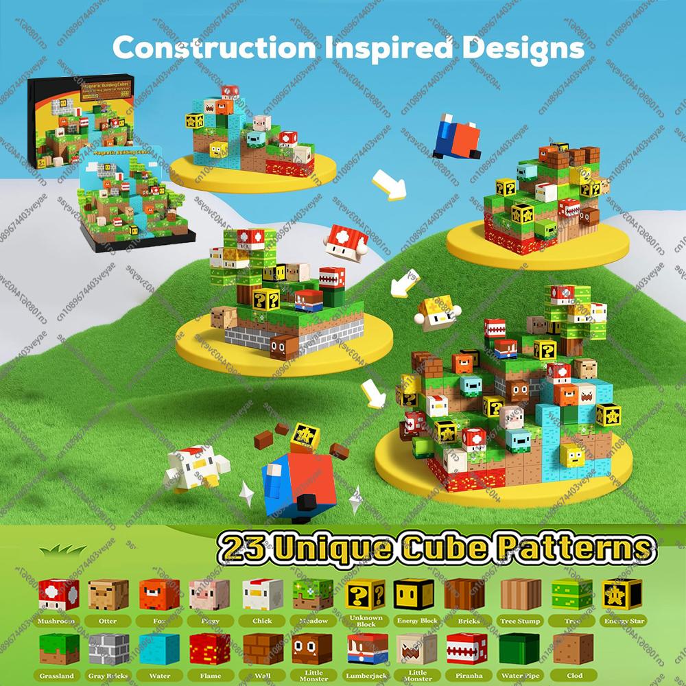 Magnetic Building Blocks STEM Toys for Kids Age 3+ DIY Construction Sensory Cubes Magnet Cube Mine World Set
Magnetic Building Blocks STEM Toys for Kids Age 3+ DIY Construction Sensory Cubes Magnet Cube Mine World Set
