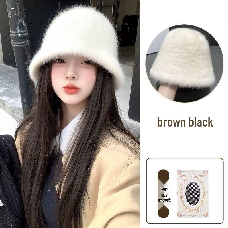 Women s Long Hair Water Wave Curly Fisherman Hat - Autumn/Winter Plush Wig with Full Head Cover
Women s Long Hair Water Wave Curly Fisherman Hat - Autumn/Winter Plush Wig with Full Head Cover