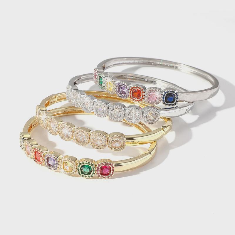 Color square zircon bracelet fashion light luxury high-end bracelet niche design jewelry
Color square zircon bracelet fashion light luxury high-end bracelet niche design jewelry