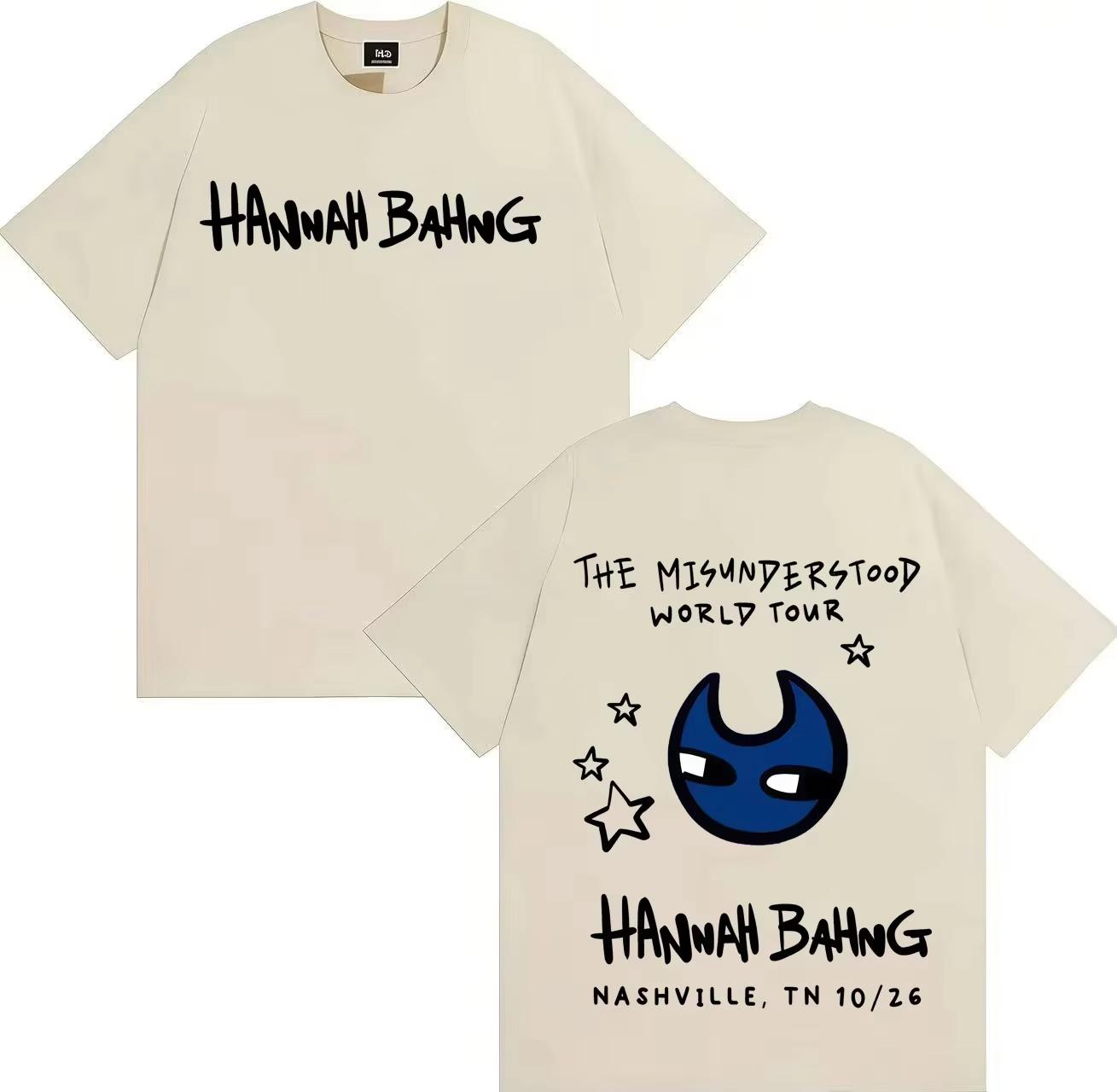 Hannah Bahng The Misunderstood World Tour Unisex Women Clothes Hip Hop Style Retro Tee High Quality Fashion Unisexs Tshirts 4XL
Hannah Bahng The Misunderstood World Tour Unisex Women Clothes Hip Hop Style Retro Tee High Quality Fashion Unisexs Tshirts 4XL