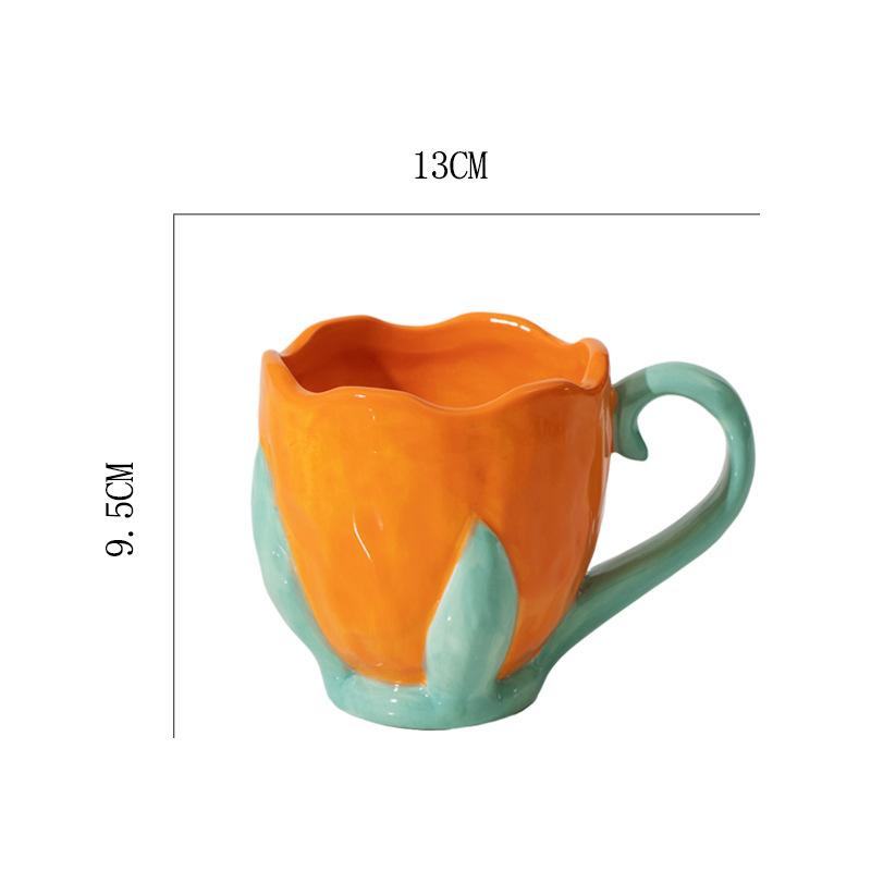 Creative Hand Drawn Three-Dimensional Relief Tulip Ceramic Mug Coffee Cups Breakfast Milk Tea Water Drinkware Gift 300ml 201-300ml оранжевый
Creative Hand Drawn Three-Dimensional Relief Tulip Ceramic Mug Coffee Cups Breakfast Milk Tea Water Drinkware Gift 300ml 201-300ml оранжевый