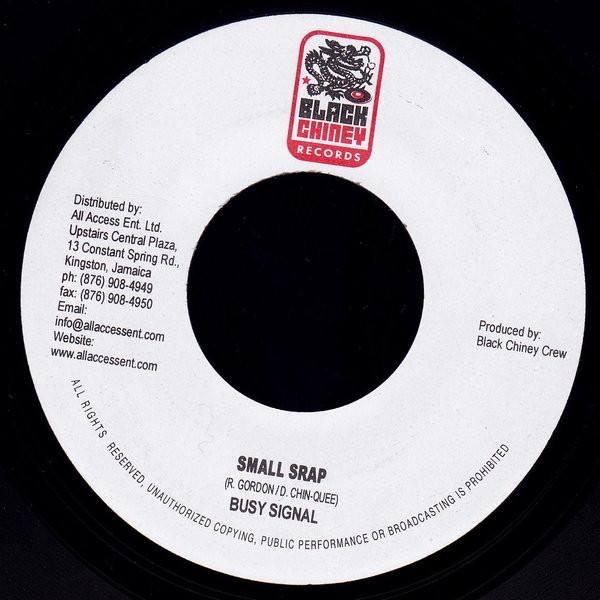 7inch Record BUSY SIGNAL / JAGWA - Small Srap / Nah Go Do Dat none Black Chiney Re 2007 Jamaica Reggae, Ska & Dub Used
7inch Record BUSY SIGNAL / JAGWA - Small Srap / Nah Go Do Dat none Black Chiney Re 2007 Jamaica Reggae, Ska & Dub Used