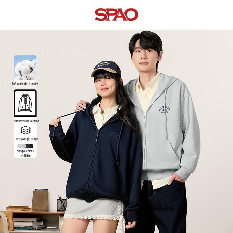 SPAO Мужская осенняя повседневная толстовка с капюшоном на молнии
SPAO Мужская осенняя повседневная толстовка с капюшоном на молнии