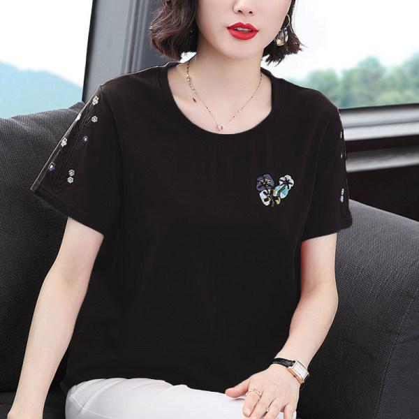 Футболка с короткими рукавами для женщин и матерей среднего возраста. Летняя новая футболка большого размера. Модная свободная футболка, прикрывающая живот. 5XL
Футболка с короткими рукавами для женщин и матерей среднего возраста. Летняя новая футболка большого размера. Модная свободная футболка, прикрывающая живот. 5XL