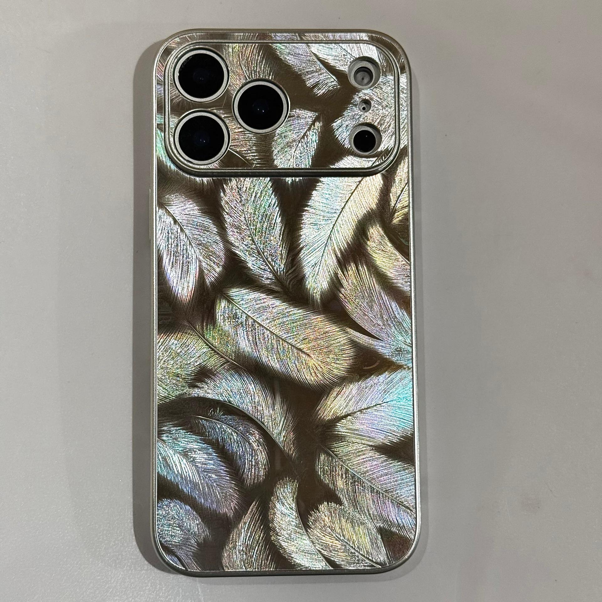 Premium Magnetic Feather Design Case with Stand for iPhone 17 Pro Max - Silver Electroplated Edges iPhone 15 Pro Max
Premium Magnetic Feather Design Case with Stand for iPhone 17 Pro Max - Silver Electroplated Edges iPhone 15 Pro Max