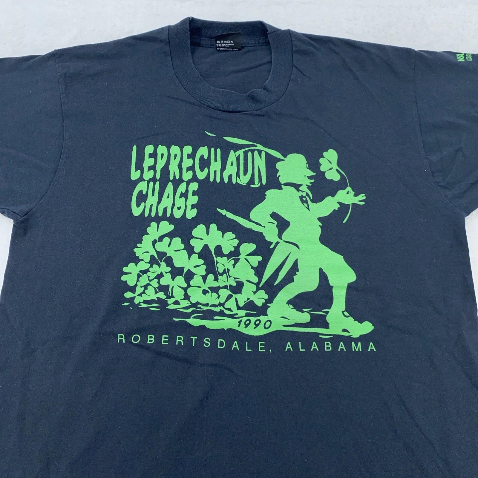 Vintage Leprechaun Chase Shirt Mens M/L Black Robertsdale Alabama 1990 Tee 90s XL
Vintage Leprechaun Chase Shirt Mens M/L Black Robertsdale Alabama 1990 Tee 90s XL