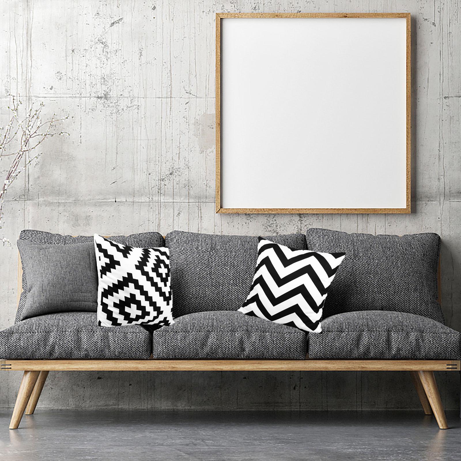 Черный Белый Рик Наволочки 18X18 Дюймов Простая Черная Белая Рик Наволочка Декоративная Подушка армия зеленый