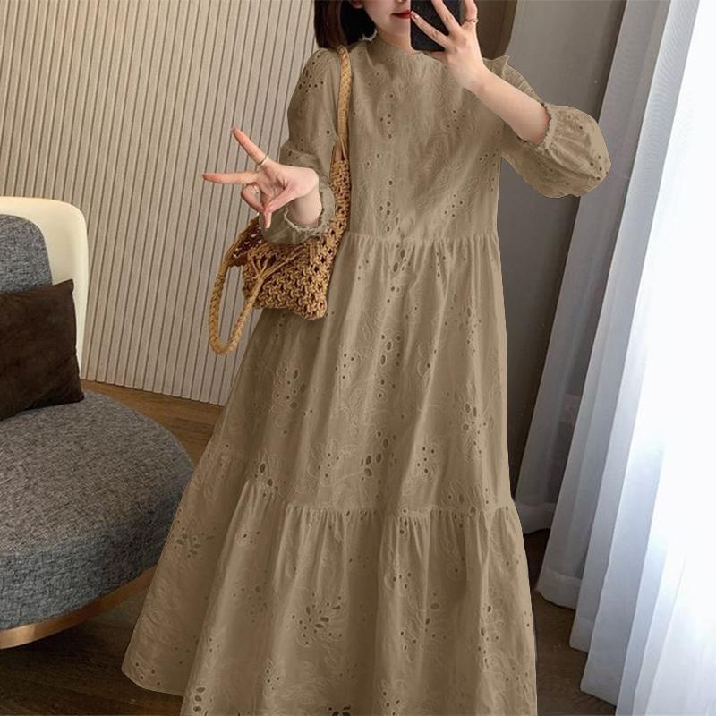 ZANZEA Женское повседневное платье с длинным рукавом, свободное, кружевное, с лоскутной вставкой крючком, длинное 5XL
ZANZEA Женское повседневное платье с длинным рукавом, свободное, кружевное, с лоскутной вставкой крючком, длинное 5XL