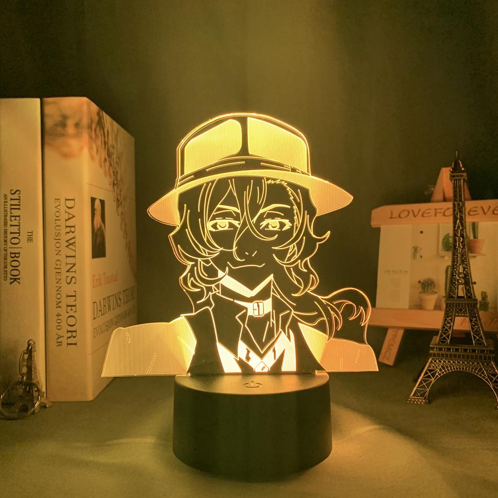 Светодиодный ночник Bungo Stray Dogs Nakahara Chuuya для декора спальни, подарок, красочный ночник в стиле аниме Waifu, 3d лампа Nakahara Chuuya
Светодиодный ночник Bungo Stray Dogs Nakahara Chuuya для декора спальни, подарок, красочный ночник в стиле аниме Waifu, 3d лампа Nakahara Chuuya
