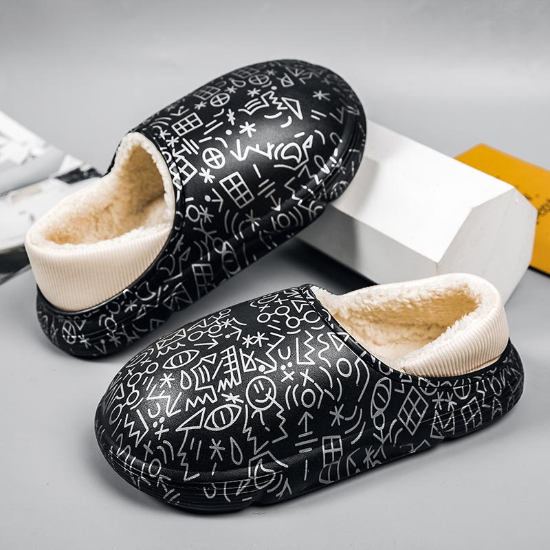 House Shoe Slide for Man Slippers Winter Home Indoor Black Cotton Flat Slip-on Round Toe Waterproof Comfortable Rubber Footwear
House Shoe Slide for Man Slippers Winter Home Indoor Black Cotton Flat Slip-on Round Toe Waterproof Comfortable Rubber Footwear