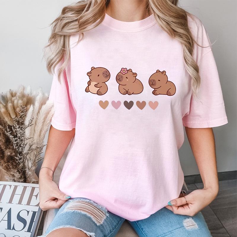 Cute cartoon printed Tshirt for Womens casual short sleeved summer versatile Womens Tshirt suitable for all seasons S
Cute cartoon printed Tshirt for Womens casual short sleeved summer versatile Womens Tshirt suitable for all seasons S