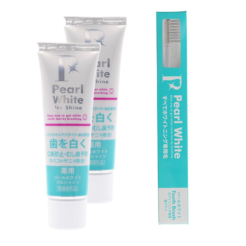 Pearl White Medicated Pearl White Pro Shine 40g 2pcs + Special Toothbrush Limited Set Toothpaste Removes Yellowing
Pearl White Medicated Pearl White Pro Shine 40g 2pcs + Special Toothbrush Limited Set Toothpaste Removes Yellowing
