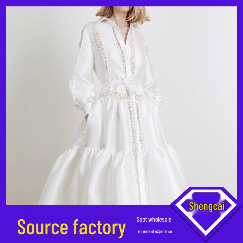 2025 European & American Autumn/Winter Women s White Lace Patchwork Long Sleeve Casual Dress M
2025 European & American Autumn/Winter Women s White Lace Patchwork Long Sleeve Casual Dress M
