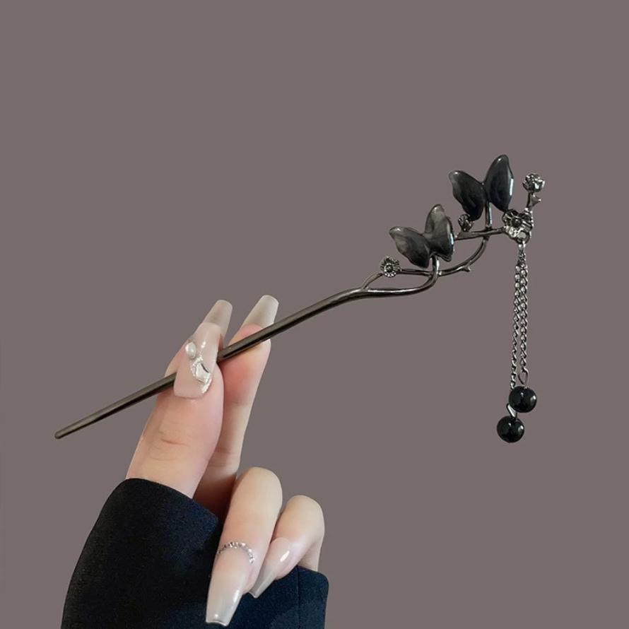 Classic Metal Hair Stick Black Flower Chopsticks Prong Updo Chignon Hairpin For Women Chinese Hanfu Hair Jewelry Accessories
Classic Metal Hair Stick Black Flower Chopsticks Prong Updo Chignon Hairpin For Women Chinese Hanfu Hair Jewelry Accessories