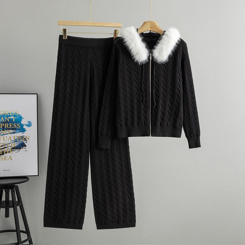 New Style Women s Spring-Autumn Hooded Knit Cardigan & Wide Leg Pants Two-Piece Set One Size чёрный
New Style Women s Spring-Autumn Hooded Knit Cardigan & Wide Leg Pants Two-Piece Set One Size чёрный