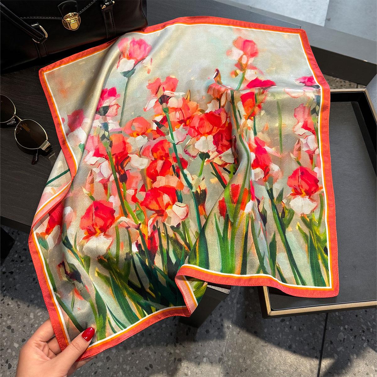 Brand 100% Pure Silk Scarf Women Neck Hair Foulard Square Headband Scarves Bandana Fashion Hijab Poncho Scarves Pashmina shawl Real Silk 53x53cm
Brand 100% Pure Silk Scarf Women Neck Hair Foulard Square Headband Scarves Bandana Fashion Hijab Poncho Scarves Pashmina shawl Real Silk 53x53cm