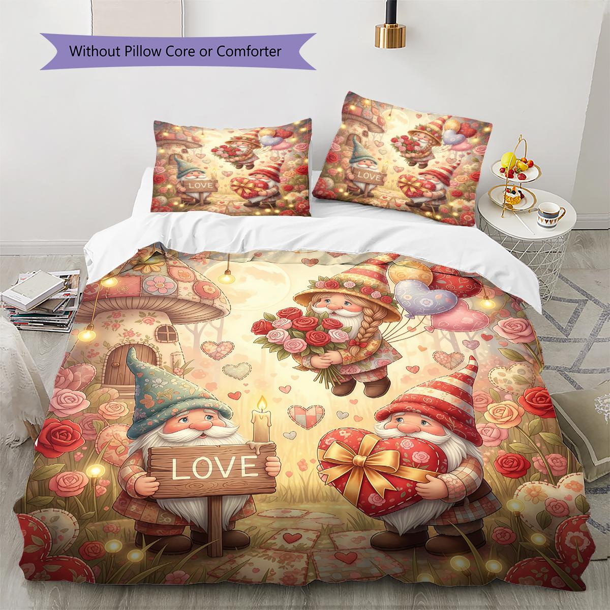 Valentine s Day Pattern Bedding Quilt Cover Pillowcase Home Decoration Birthday Gift (1 * duvet cover + 2 * pillowcase, without core) 135x200cm
Valentine s Day Pattern Bedding Quilt Cover Pillowcase Home Decoration Birthday Gift (1 * duvet cover + 2 * pillowcase, without core) 135x200cm