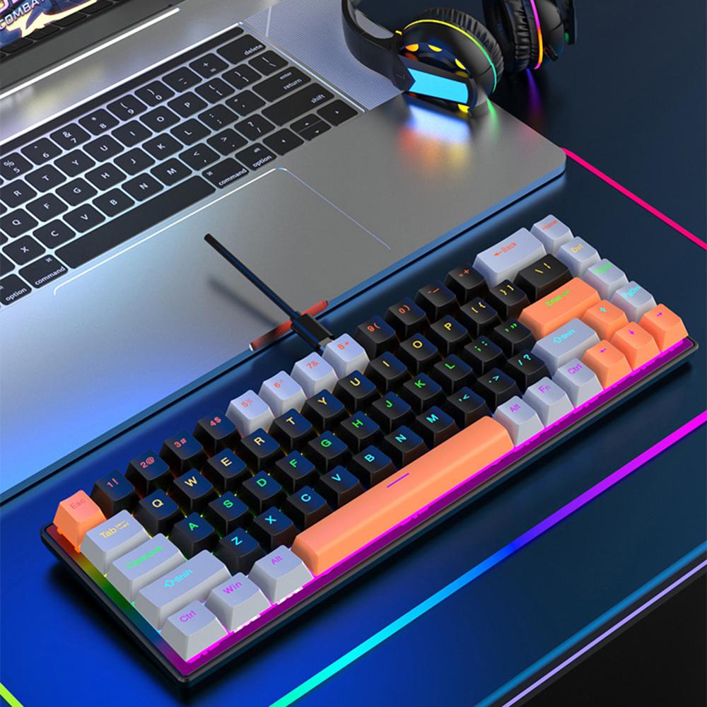 Y-FRUITFUL K68 Color Splicing Wired Keyboard 68-Key RGB Backlit Computer Office Gaming Keyboard Purple+White
Y-FRUITFUL K68 Color Splicing Wired Keyboard 68-Key RGB Backlit Computer Office Gaming Keyboard Purple+White