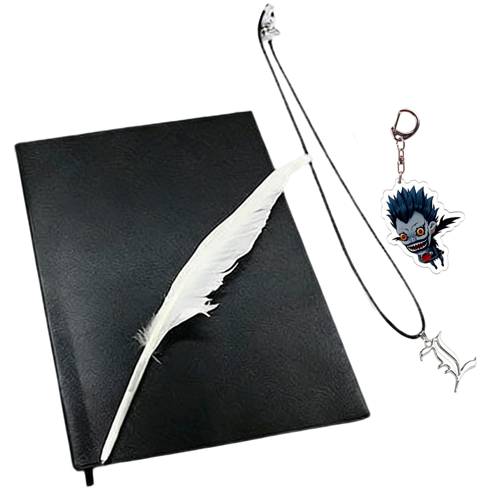 Notebook Journal Set with Feather Quill Pen and Metal Pendant Necklace with Keychain Included Unique Stationery Accessories for Writing and Collecting One Size
Notebook Journal Set with Feather Quill Pen and Metal Pendant Necklace with Keychain Included Unique Stationery Accessories for Writing and Collecting One Size