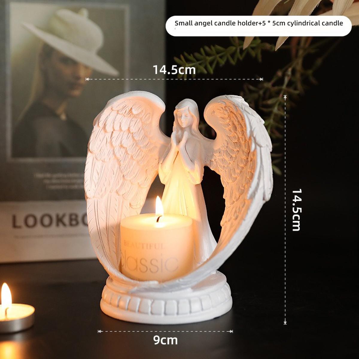 White Angel Prayer Candle Holder for Church - Resin Religious Decor, Altar Decoration with Guardian Angel Statue
White Angel Prayer Candle Holder for Church - Resin Religious Decor, Altar Decoration with Guardian Angel Statue