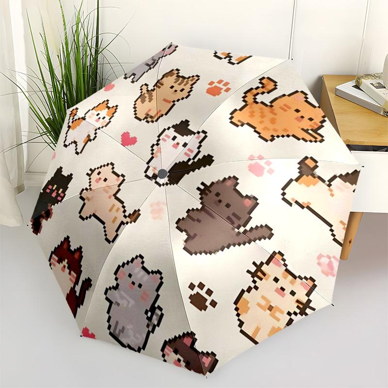 1pc Pixel Cats Automatic Opening/Closing Folding Umbrella with 8 Ribs,Windproof Portable Sunshade Umbrella Holiday gift yy260401075
1pc Pixel Cats Automatic Opening/Closing Folding Umbrella with 8 Ribs,Windproof Portable Sunshade Umbrella Holiday gift yy260401075