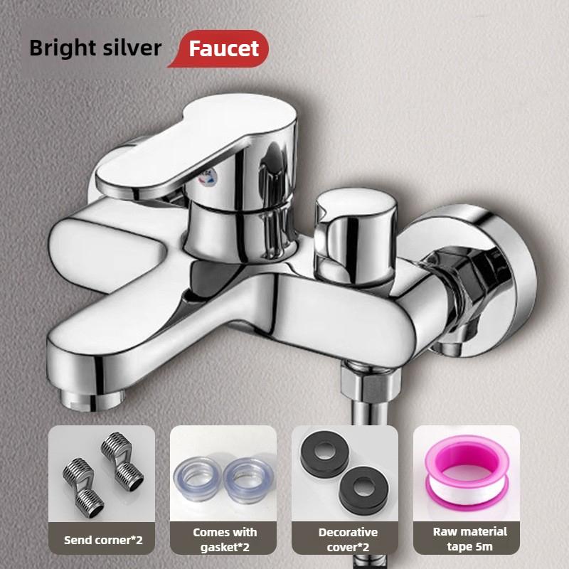 Змішувач для душу у ванній кімнаті, Змішувальний клапан, Душовий набір, Змішувальний перемикач для ванни, Потрійний змішувач гарячої та холодної води срібний
Змішувач для душу у ванній кімнаті, Змішувальний клапан, Душовий набір, Змішувальний перемикач для ванни, Потрійний змішувач гарячої та холодної води срібний