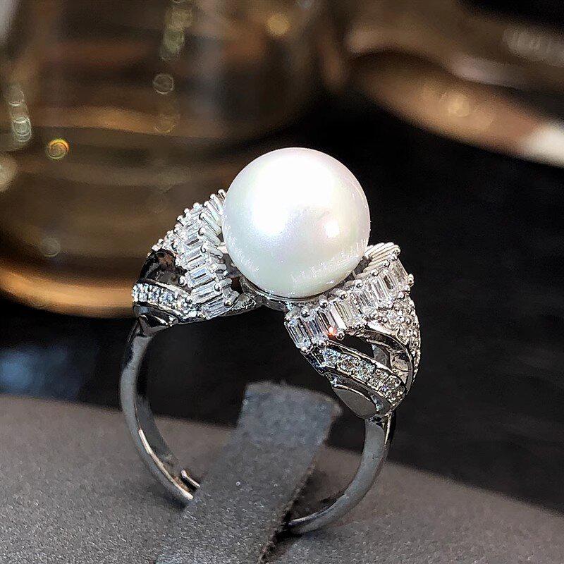 Huitan Graceful Simulate Pearl Ring for Women Bright Cubic Zirconia Finger Zircon for Engagement Ceremony Party Delicate Gift 10
Huitan Graceful Simulate Pearl Ring for Women Bright Cubic Zirconia Finger Zircon for Engagement Ceremony Party Delicate Gift 10
