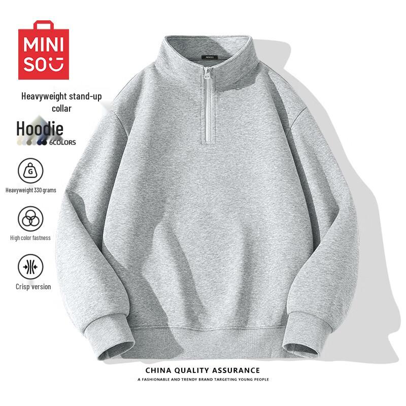 MINISO Men s Half-Zip Stand Collar Sweatshirt L
MINISO Men s Half-Zip Stand Collar Sweatshirt L