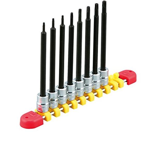 Kyoto Tool Long Torx Bit Socket TBT2L08TH (KTC) 6.3mm (1/4 inch) T-Shaped Tamper-Proof Set, 8-Piece Set,
Kyoto Tool Long Torx Bit Socket TBT2L08TH (KTC) 6.3mm (1/4 inch) T-Shaped Tamper-Proof Set, 8-Piece Set,