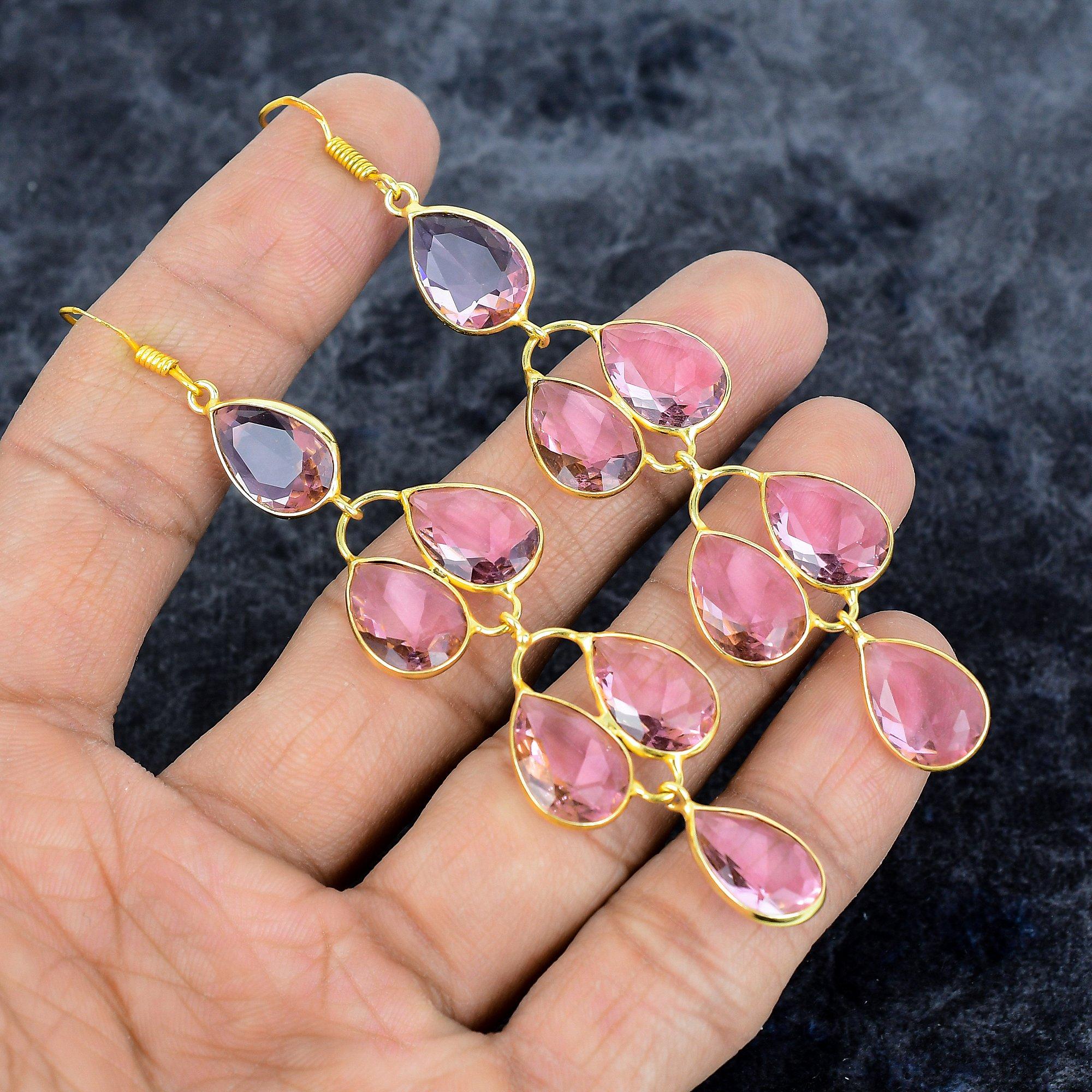 Pink Kunzite Gemstone Handmade 925 Sterling Silver Jewelry Earring 3.82 M-2986
Pink Kunzite Gemstone Handmade 925 Sterling Silver Jewelry Earring 3.82 M-2986