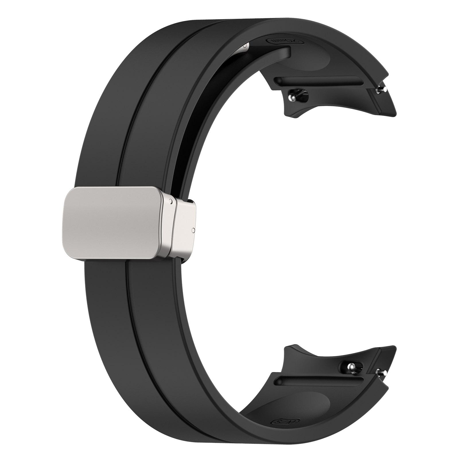 For Samsung Galaxy Watch7 40mm Magnetic Folding Silver Buckle Watch Band Silicone Strap Wine Red
For Samsung Galaxy Watch7 40mm Magnetic Folding Silver Buckle Watch Band Silicone Strap Wine Red